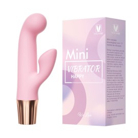 Mini vibrador recarregvel 10 modos de vibraes - rosa 