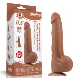 Dildo realstico com ventosa - 29x5,4cm - camada dupla de densidade realstico 