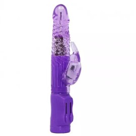 Vibrador rotativo jack rabbit com estimulador clitris coelho - roxo