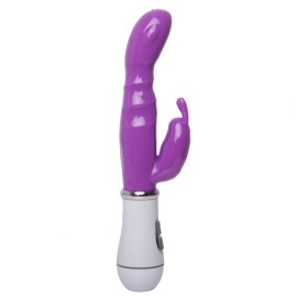 Vibrador silicone rabbit 8 vibraes  - roxo