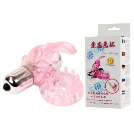 Anel peniano Rabitty - 10 vibraes em jelly silicone 